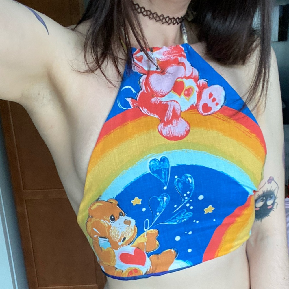 Handmade Carebear Halter top